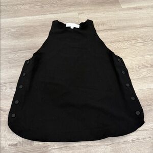 Jonathan Simkhai Powered by Carbon 38 Black Tank Top with Side Buttons